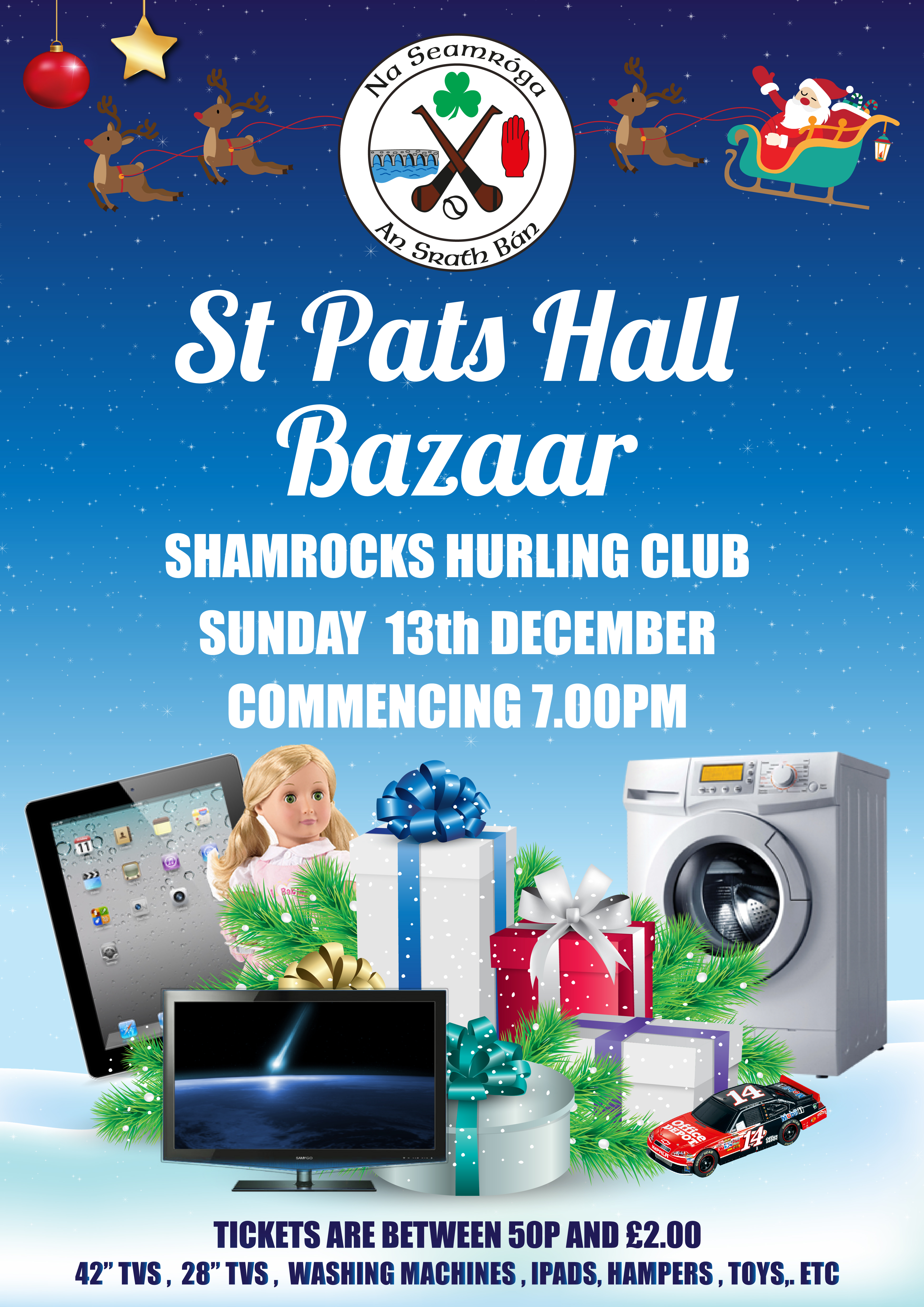 Shamrocks Bazaar Sunday 13th December