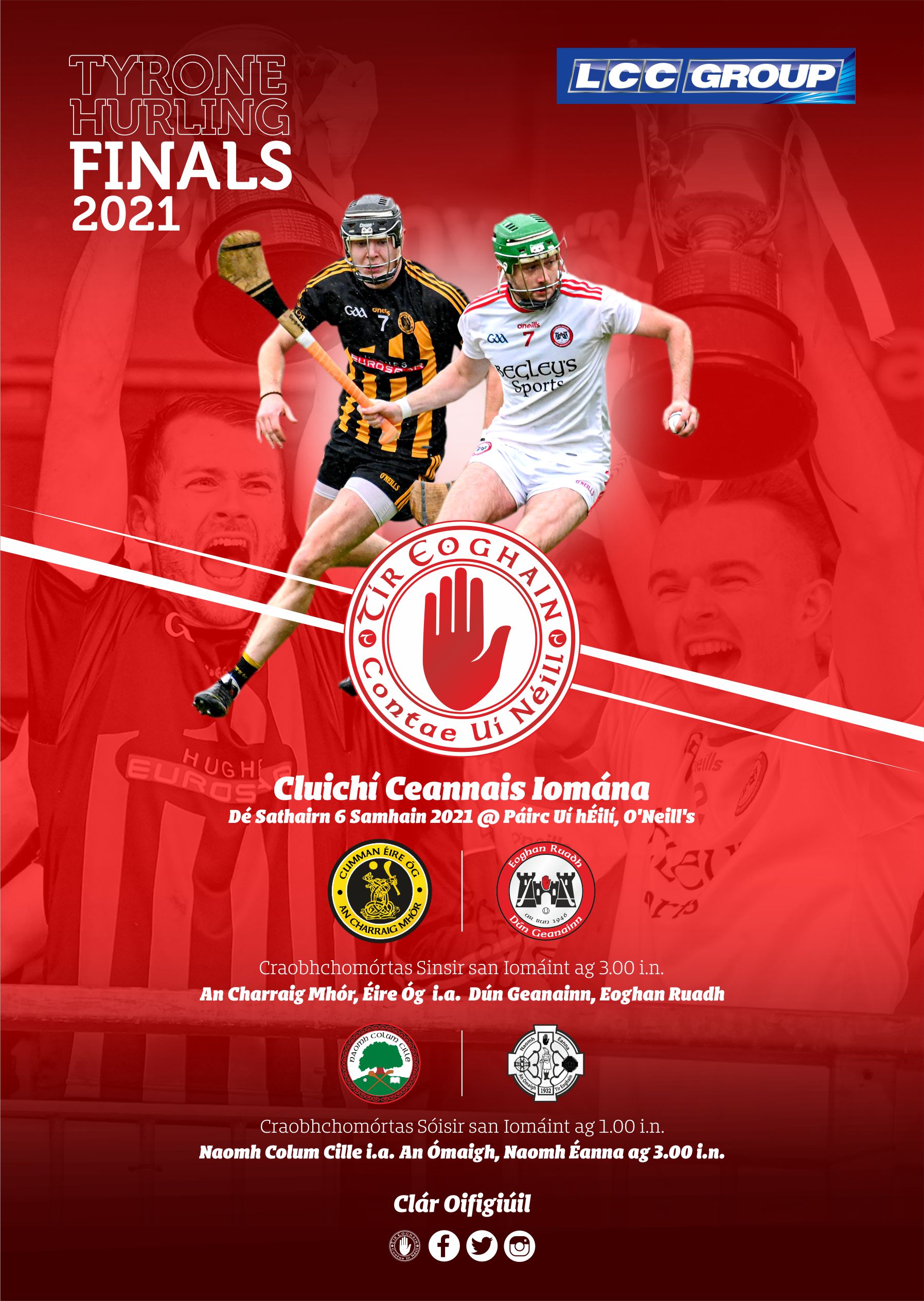 Tyrone GAA TV to Stream Live both the Junior & Senior Hurling County Finals plus see the details on the Hurling Final Programme preview.