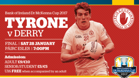 Tyrone team v Derry BOI Dr McKenna Cup Final 28 January 2017