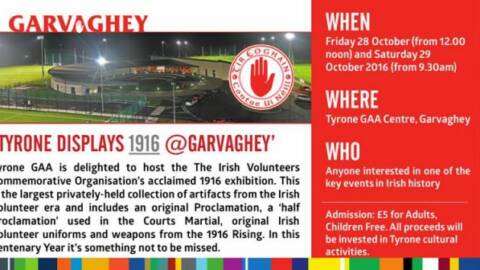 1916 Exhibition this Friday and Saturday