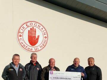 Tyrone Referees Present Cheques to Air Ambulance & Kevin Bell Repatriation Trust