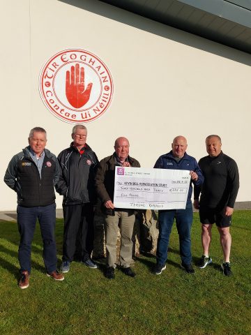 Tyrone Referees Present Cheques to Air Ambulance & Kevin Bell Repatriation Trust