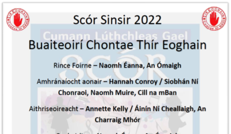 The Tyrone Scór Sinsir 2022 Winners