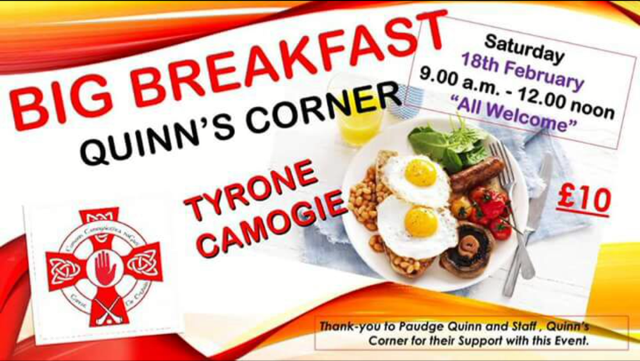 Tyrone Camogie to host Big Breakfast this Saturday