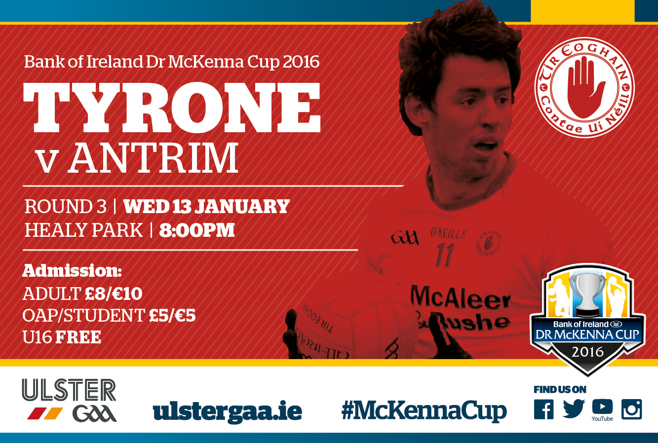 Dr McKenna Cup 2016 Round 3 - Tyrone GAA