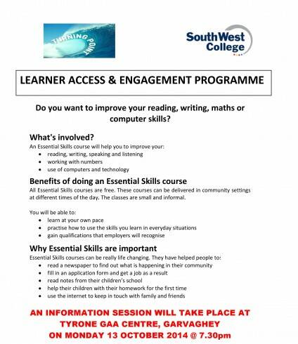 Essential Skills course @ Garvaghey Centre 13th October