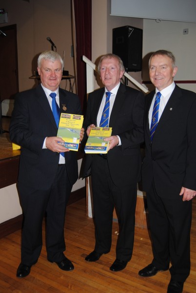 GAA President Aogan OFearghail Author Terry McShane & Chairperson Jim McAlinden