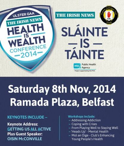 Ulster GAA Health & Wellbeing Conference – This Saturday