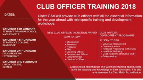 Ulster GAA Club Officer Development Programme