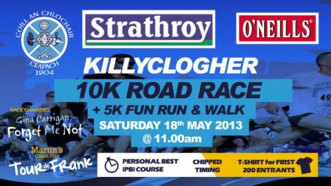 Killyclogher 10K Run – 18th May at 11am
