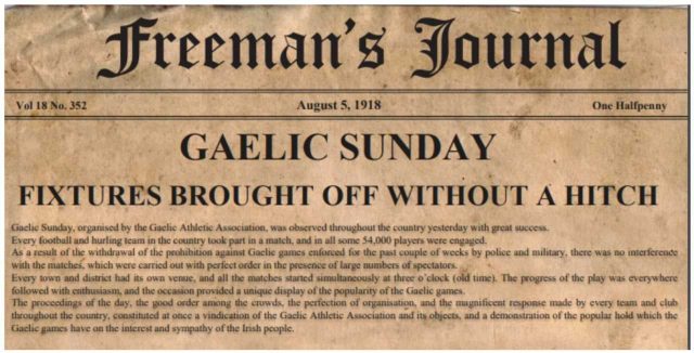 Gaelic Sunday Centenary