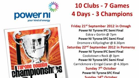 Power NI Championship Fixtures