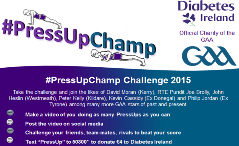 GAA Stars Take Diabetes Ireland #PressUpChamp Challenge