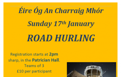Eire Óg’s annual road hurling this Sunday at 2pm