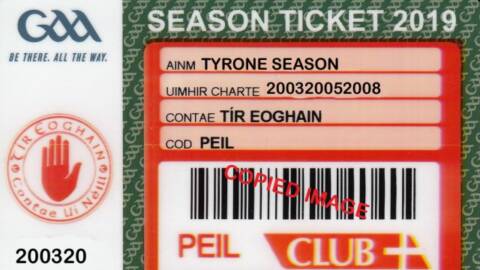 Reminder to Tyrone Season Ticket Holders