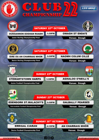 Tyrone GAA TV Covering all Hurling & Football County Finals this weekend.