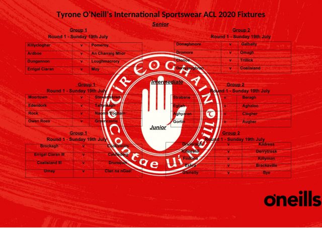 Tyrone O’Neill’s International Sportswear ACL 2020 Fixtures