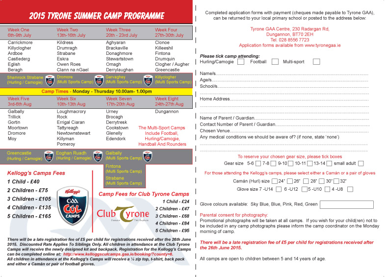 Tyrone Summer Camps A5-2