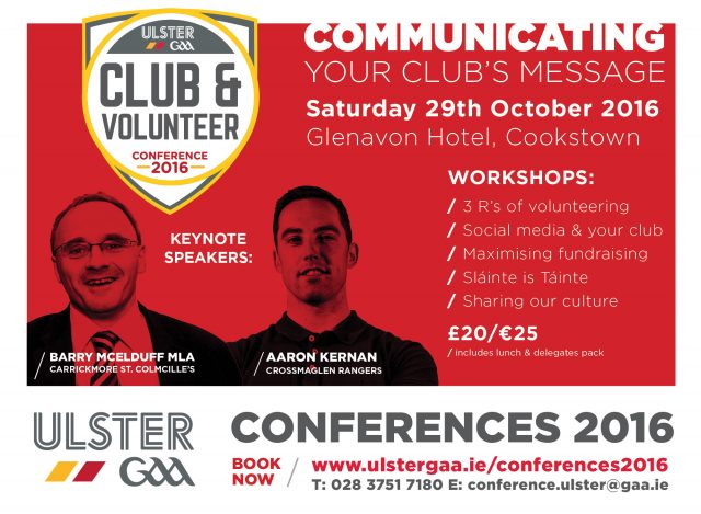 Ulster GAA’s Club & Volunteer Conference 2016