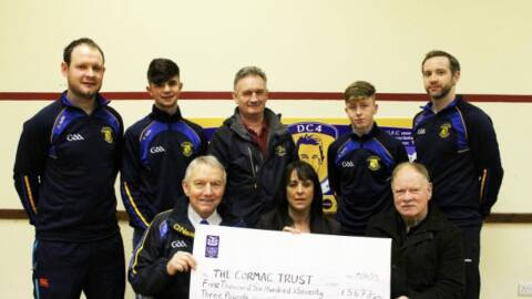 Killyman present cheque to Cormac Trust