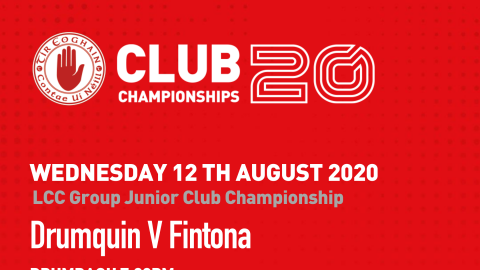 LCC Group Junior Championship Preliminary Rd. Drumquin V. Fintona Team Lineouts