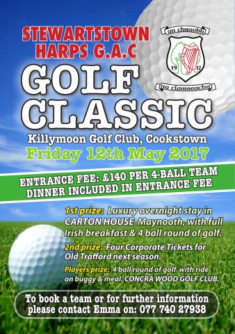 Stewartstown Harps Golf day – Friday 12th May